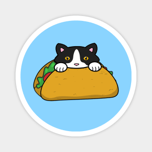 Happy Taco Tuesday, cute cat eating a taco Magnet